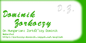 dominik zorkoczy business card